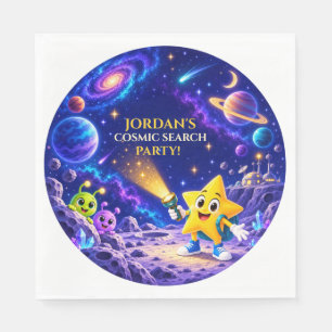 Personalized Cosmic Party Kids Space Birthday Napkin