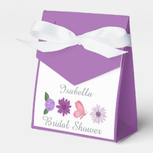 Personalized Cosmos Floral Bridal Shower Favor Box