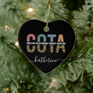Personalized COTA Occupational Therapy Assistant Ceramic Ornament