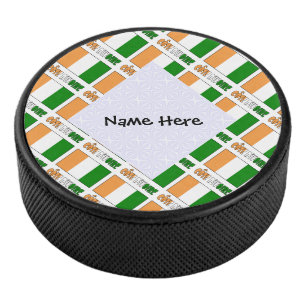 Personalized Côte d'Ivoire Ivory Coast Flag Tiled Hockey Puck