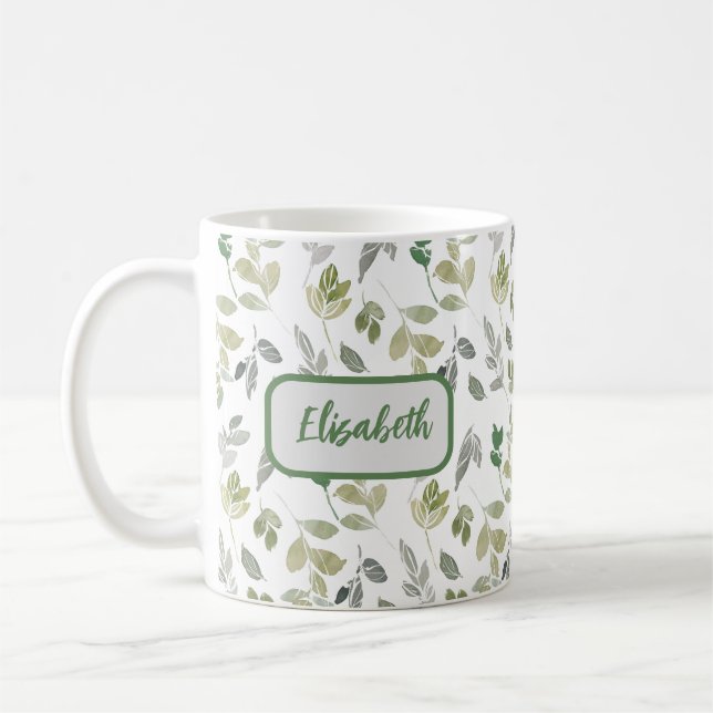Personalized Cottage Core Coffee Mug (Left)