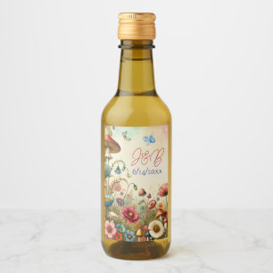 Personalized Cottage Core Wedding  Wine Label