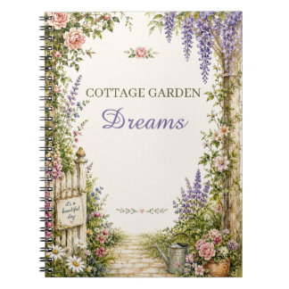 Personalized Cottage Garden Dreams Notebook