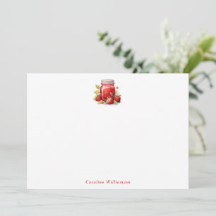 Personalized Cottagecore Country Strawberry Jam Card