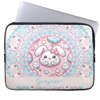 Personalized Cotton Candy Kawaii Bunny Dot Mandala