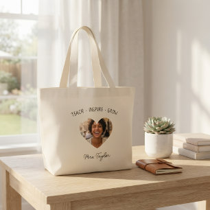 Personalized Cotton Tote Bag Custom Name and Photo