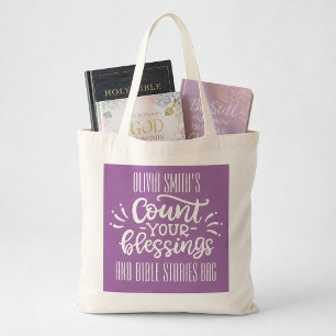 Personalized Count Blessings Sunday Church Bag