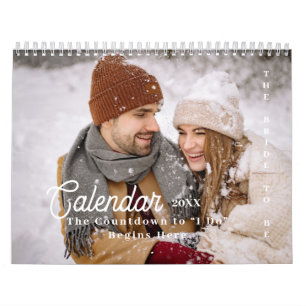Personalized Countdown Bride to be wedding Plan Calendar