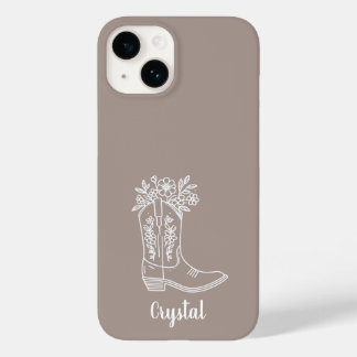 Personalized Country Cowgirl boot phone case