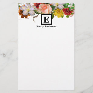 Personalized   Country Flowers Stationery