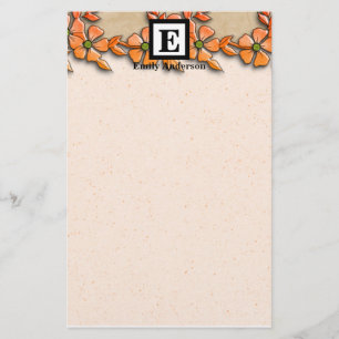 Personalized   Country Flowers Stationery