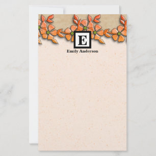 Personalized   Country Flowers Stationery