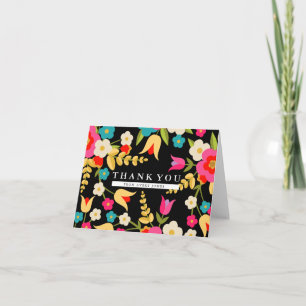 Personalized Country Flowers Thank You Card