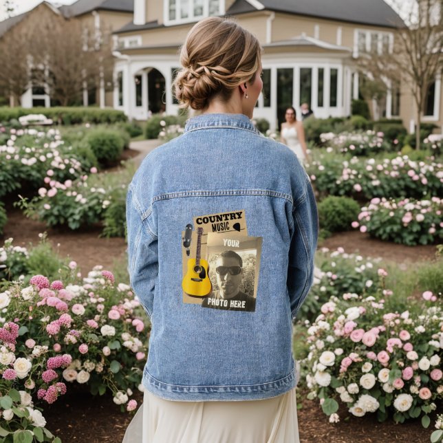 Personalized Country Music Denim Jacket (Wedding Back)