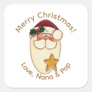 Personalized Country Santa Christmas Labels