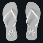 Personalized Country Wedding Tractor Flip Flops<br><div class="desc">A pair of tractor country farm themed wedding fun flip flops that can be personalized with the couple's initials.</div>