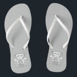 Personalized Country Wedding Tractor Flip Flops<br><div class="desc">A pair of tractor country farm themed wedding fun flip flops that can be personalized with the couple's initials.</div>