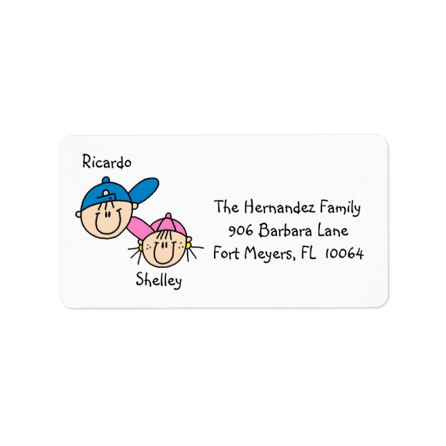 Personalized Couple Address Labels (Front)