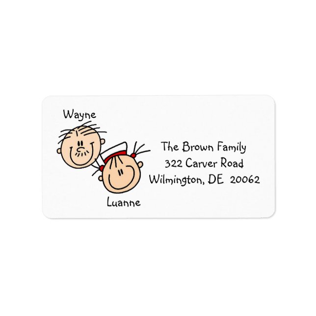 Personalized Couple Address Labels (Front)