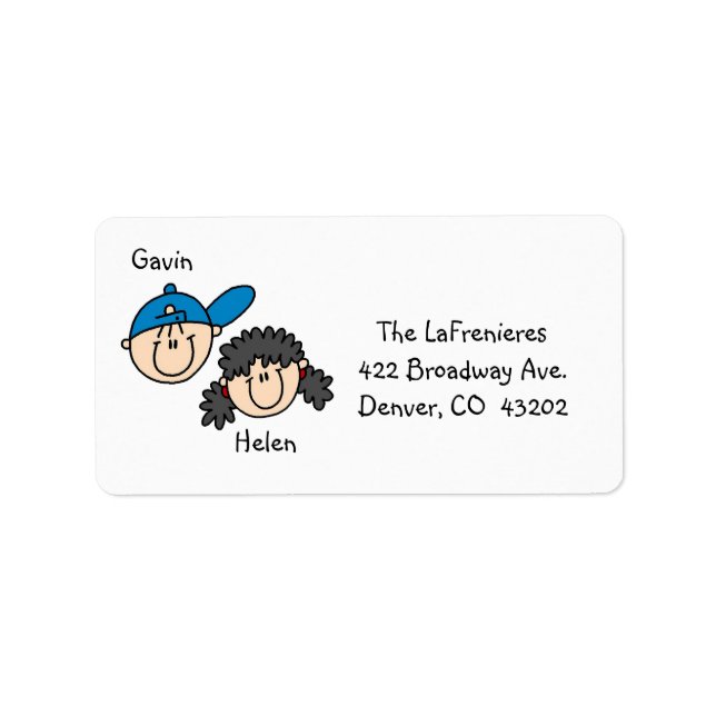 Personalized Couple Address Labels (Front)