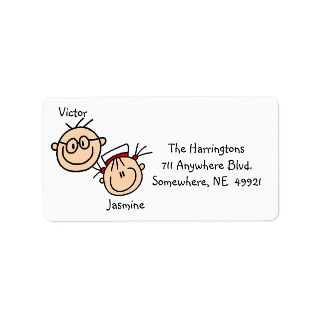 Personalized Couple Address Labels (Front)