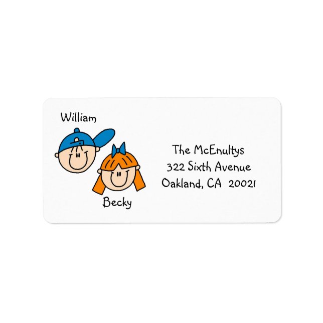 Personalized Couple Address Labels (Front)
