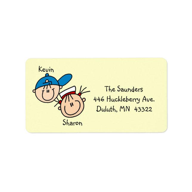 Personalized Couple Address Labels (Front)