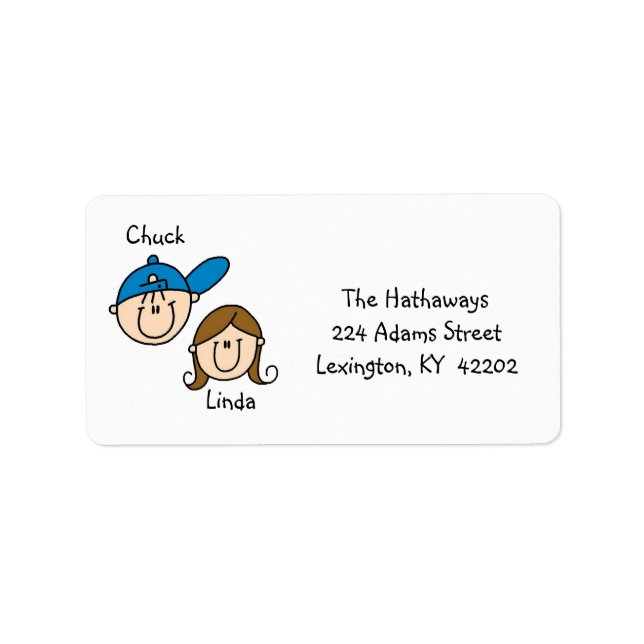 Personalized Couple Address Labels (Front)