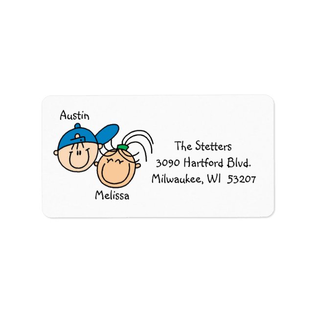 Personalized Couple Address Labels (Front)