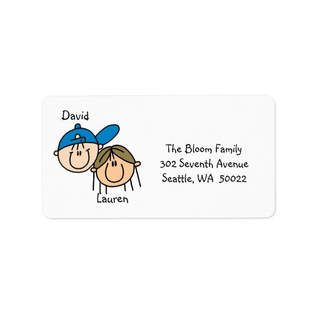 Personalized Couple Address Labels (Front)