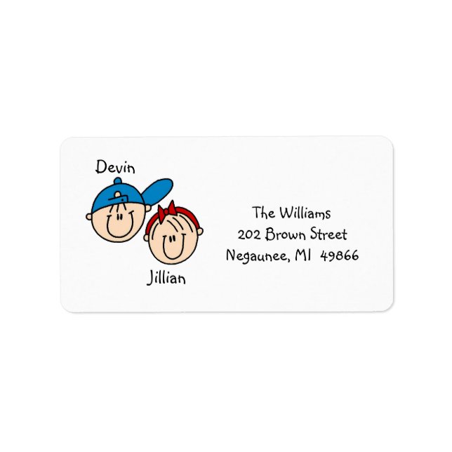 Personalized Couple Address Labels (Front)
