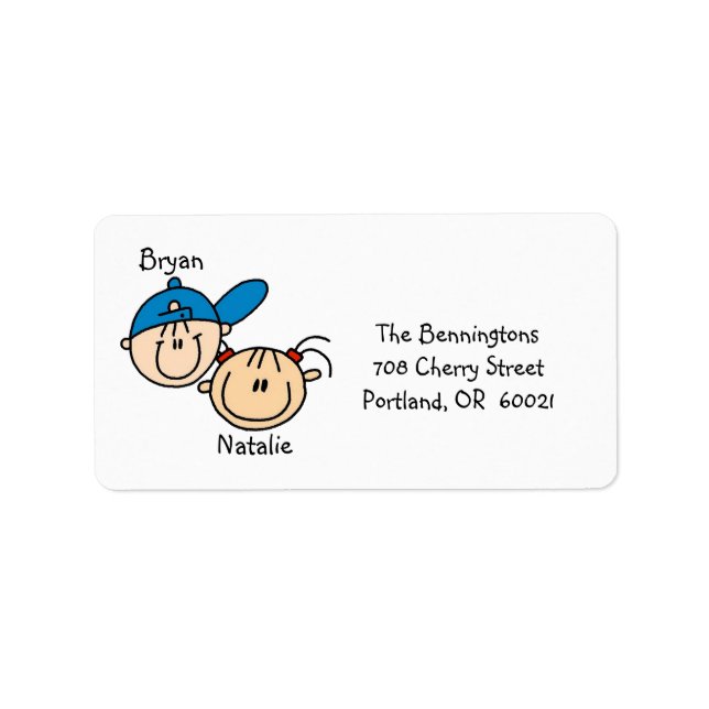 Personalized Couple Address Labels (Front)
