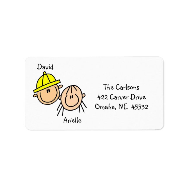 Personalized Couple Address Labels (Front)