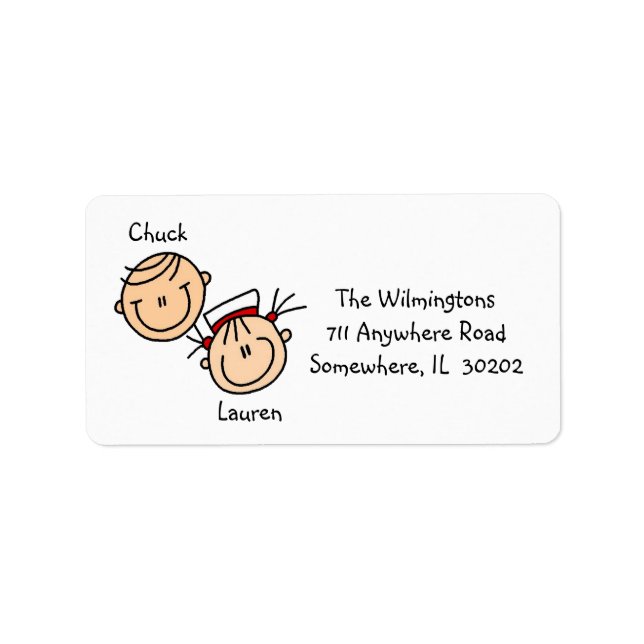 Personalized Couple Address Labels (Front)