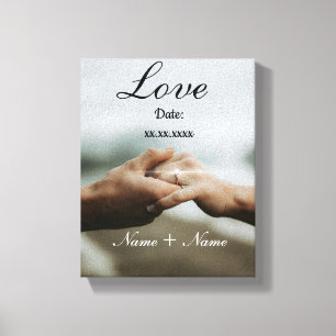 Personalized Couple Anniversary Love Canvas Print