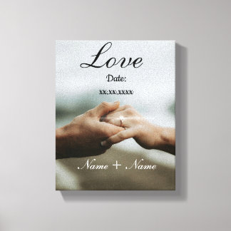 Personalized Couple Anniversary Love Canvas Print