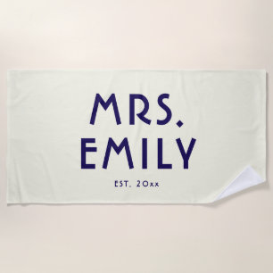 Personalized Couple Beach Towels Set,Mr and Mrs