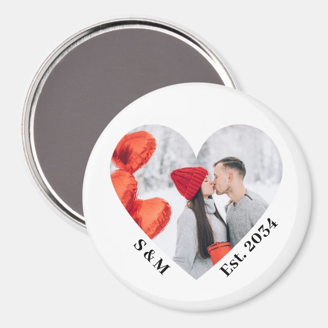 Personalized Couple Heart Magnet (Front/Back)