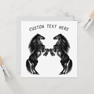 Personalized Couple Horse Card with Custom Text