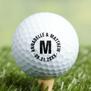 Personalized Couple Monogram Wedding Golf Balls