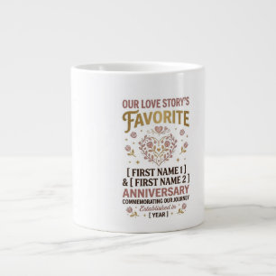Personalized Couple Mug – Custom Names & Anniversa