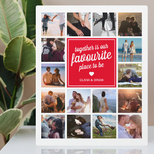 Personalized Couple Photo Collage Love Plaque
