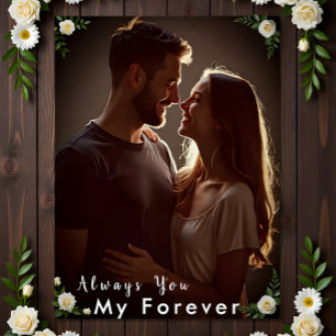 ✅Personalized Couple Photo Custom Engagement Gift Canvas Print