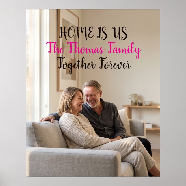 Personalized Couple Photo Home Poster (Front)