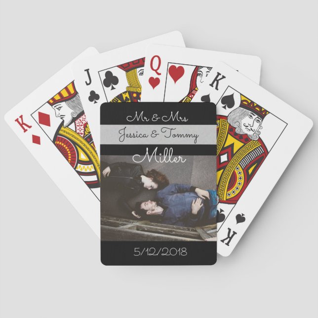 Personalized Couple Photo Playing Cards (Back)