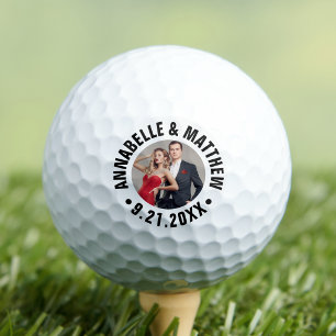 Personalized Couple Photo Wedding Favour Golf Balls
