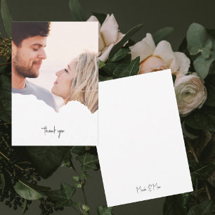 Personalized Couple Photo Wedding Thank You Card