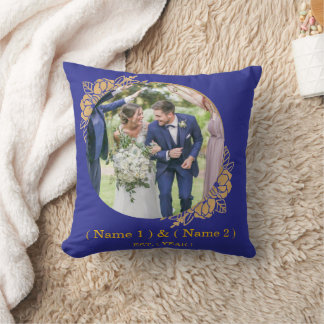 Personalized Couple Pillow with Names and Date