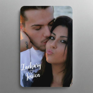 Personalized Couple Portrait Flexible Photo Magnet