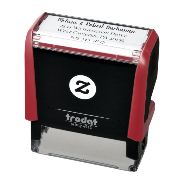 Personalized Couple Return Address and Telephone Self-inking Stamp (Product)